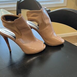 Michael Kors Brown Peep Toe Ankle Booties